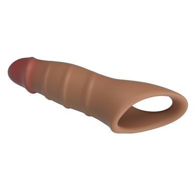 Подовжуюча насадка PRETTY LOVE - Damell Penis Sleeve Brown, BI-026278N-1
