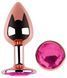 Анальная пробка с кристаллом EGZO - Rose Gold Round Plug Rose size S