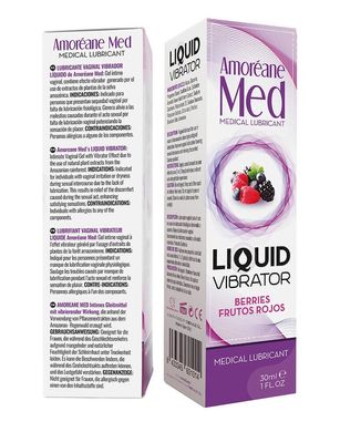 Стимулюючий лубрикант від Amoreane Med: Liquid vibrator-Berries (рідкий вібратор), 30 ml