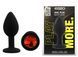 Силіконова анальна пробка EGZO - Silicone Black Round Plug Red, size S