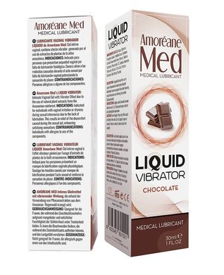 Стимулюючий лубрикант від Amoreane Med: Liquid vibrator-Chocolate (рідкий вібратор), 30 ml