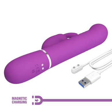 Вібромасажер із поступальним рухом серії Pretty Love - Coale Purple, BW-500013-3