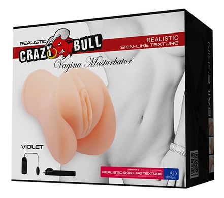 Мастурбатор-вагіна Crazy Bull - Violet realistic vagina vibration, BM-009145