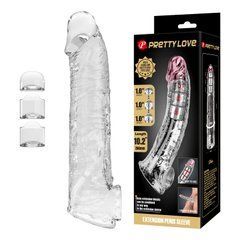 Удлиняющая насадка Pretty Love - Silas Penis Sleeve Clear, BI-026279M