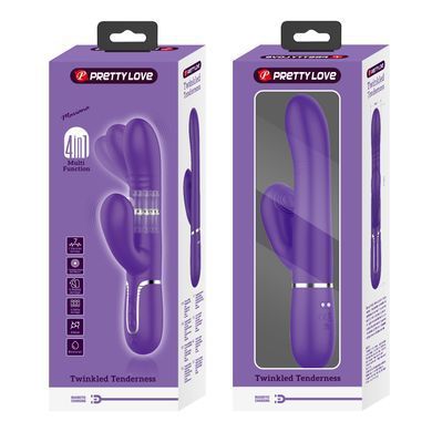 Вибромассажер с поступательным движением серии Pretty Love - Mariana Twinkled Dark Purple 7 vibration functions 4 rolling functions, BW-500034-2
