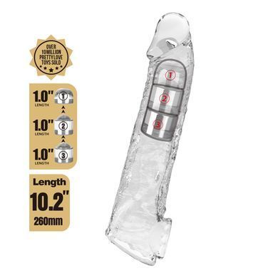 Подовжуюча насадка Pretty Love - Silas Penis Sleeve Clear, BI-026279M