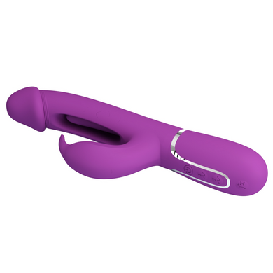 Вібратор із стимулятором клітора PRETTY LOVE - Kampas Rabbit 3 in 1 Purple, BW-500025-3