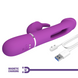 Вібратор із стимулятором клітора PRETTY LOVE - Kampas Rabbit 3 in 1 Purple, BW-500025-3