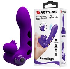 Клиторальный стимулятор на палец Pretty Love - Orlando Finger Violet, BI-014836-1