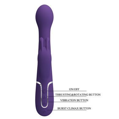 Вібромасажер із поступальним рухом серії Pretty Love - Dejon Dark Purple, BW-500014-2