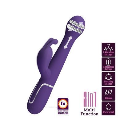 Вібромасажер із поступальним рухом серії Pretty Love - Dejon Dark Purple, BW-500014-2