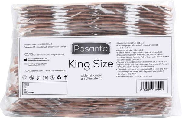 Презервативы увеличенного размера Pasante - King Szie XL, №144