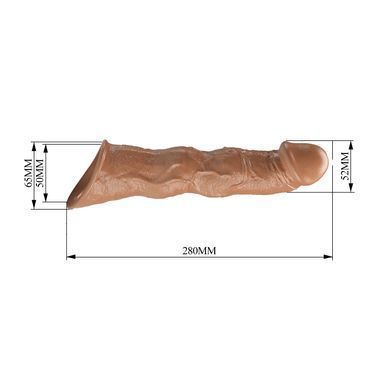 Подовжуюча насадка Pretty Love - Extension Penis Sleeve with Modular Length Blocks Brown, BI-026280-1
