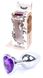 Анальная пробка Boss Series - Jewellery Silver Heart PLUG Purple S, BS6400052