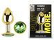 Анальна пробка з кристалом EGZO - Gold Round Plug Green size M
