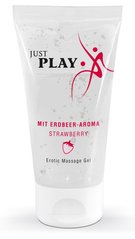 Веганский гель для массажа на водной основе, с ароматом клубники - Just Play Strawberry, 50 мл