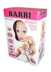 Надувная кукла " BARBI 3D " с вставкой из киберкожи и вибростимуляцией. BS2600021