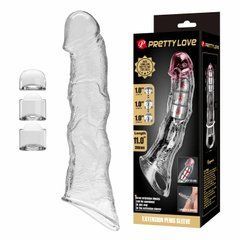Удлиняющая насадка Pretty Love - Extension Penis Sleeve with Modular Length Blocks Clear, BI-026280M