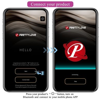 Виброяйцо серии Pretty Love ABNER 12 APP, BI-014362HP-1