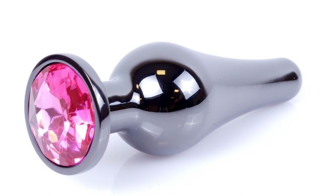 Анальная пробка Boss Series - Jewellery Dark Silver BUTT PLUG Pink, BS6400053
