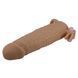 Подовжуюча насадка з вібростимуляцією Pretty Love - Quillon Vibrating Penis Sleeve Skin, BI-026281Z