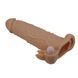 Подовжуюча насадка з вібростимуляцією Pretty Love - Quillon Vibrating Penis Sleeve Skin, BI-026281Z