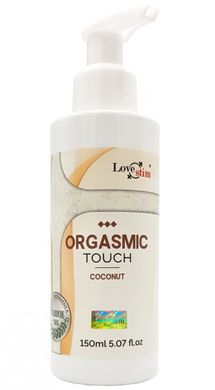 Ароматизований лубрикант та масажний гель 2 в 1 з збуджуючим ефектом Love Stim - Orgasmic Touch Coconut, 150 ml