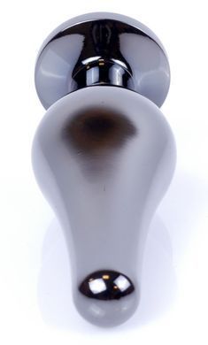 Анальний затор Boss Series - Jewellery Dark Silver BUTT PLUG Red, BS6400055