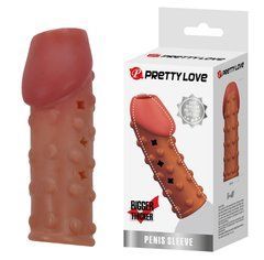 Стимулирующая насадка на пенис Pretty Love - Penis Sleeve TPR, BI-026274