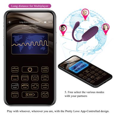 Віброяйце кероване смартфоном Pretty Love - Casper Mobile APP, BI-014654HP-1