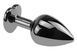 Анальна пробка з кристалом EGZO - Dark Silver Heart Plug Pink size M
