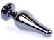 Анальний затор Boss Series - Jewellery Dark Silver BUTT PLUG Red, BS6400055