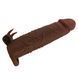 Удлиняющая насадка с вибростимуляцией Pretty Love - Quillon Vibrating Penis Sleeve Brown, BI-026281Z-1