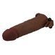 Удлиняющая насадка с вибростимуляцией Pretty Love - Quillon Vibrating Penis Sleeve Brown, BI-026281Z-1
