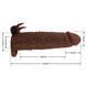 Удлиняющая насадка с вибростимуляцией Pretty Love - Quillon Vibrating Penis Sleeve Brown, BI-026281Z-1