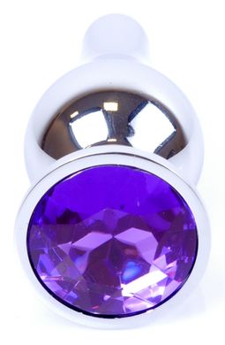 Анальний затор Boss Series - Jewellery Silver BUTT PLUG Purple, BS6400079