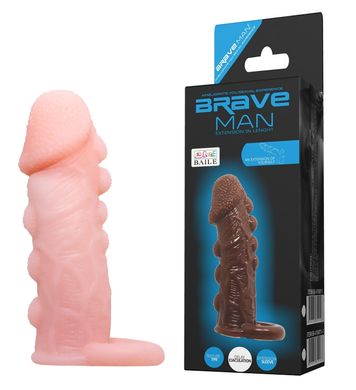 Насадка - презерватив Brave Man, BI-016012-1 ( телесная )