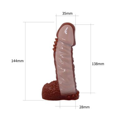 Насадка - презерватив BI-016009-0902S ( коричневая )