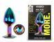 Анальная пробка с кристаллом EGZO - Multicolor Round Plug Rainbow size M