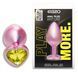 Анальна пробка з кристалом EGZO - Pink Perl Heart Plug Lime, size S