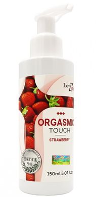Ароматизированный лубрикант и массажный гель 2 в 1 с возбуждающим эффектом Love Stim - Orgasmic Touch Strawberry, 150 ml