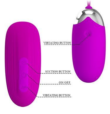 Комплект из виброяйца и вакуумного стимулятора Pretty Love ORTHUS Multifunctional 2 in 1, BI-014901W