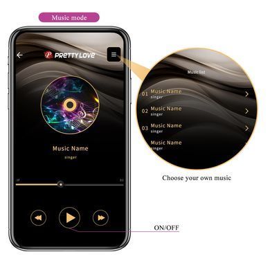Виброяйцо с электростимуляцией, управляемое смартфоном Pretty Love - Doreen, BI-014609HP-2