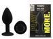 Силіконова анальна пробка EGZO - Silicone Black Round Plug Black, size S