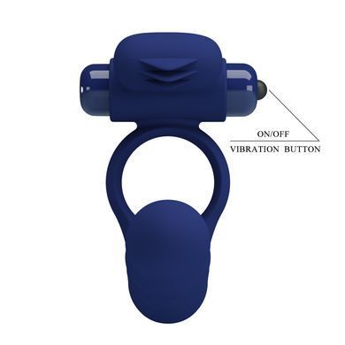 Насадка для анального секса с вибрацией PRETTY LOVE - Powerful ring, 10 vibration functions, BI-210218-3