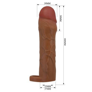 Подовжуюча насадка презерватив Pretty Love - Hani 2" Brown, BI-026255-1