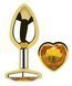 Анальна пробка з кристалом EGZO - Gold Heart Plug Yellow size S