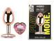 Анальна пробка з кристалом EGZO - Rose Gold Heart Plug Pink size M