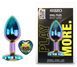 Анальна пробка з кристалом EGZO - Multicolor Heart Plug Rainbow size S