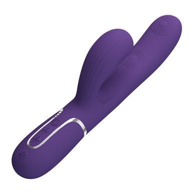 Вібратор із вакуумною стимуляцією клітора Pretty Love - Twinkled Tenderness Dark Purple, BW-500015-2